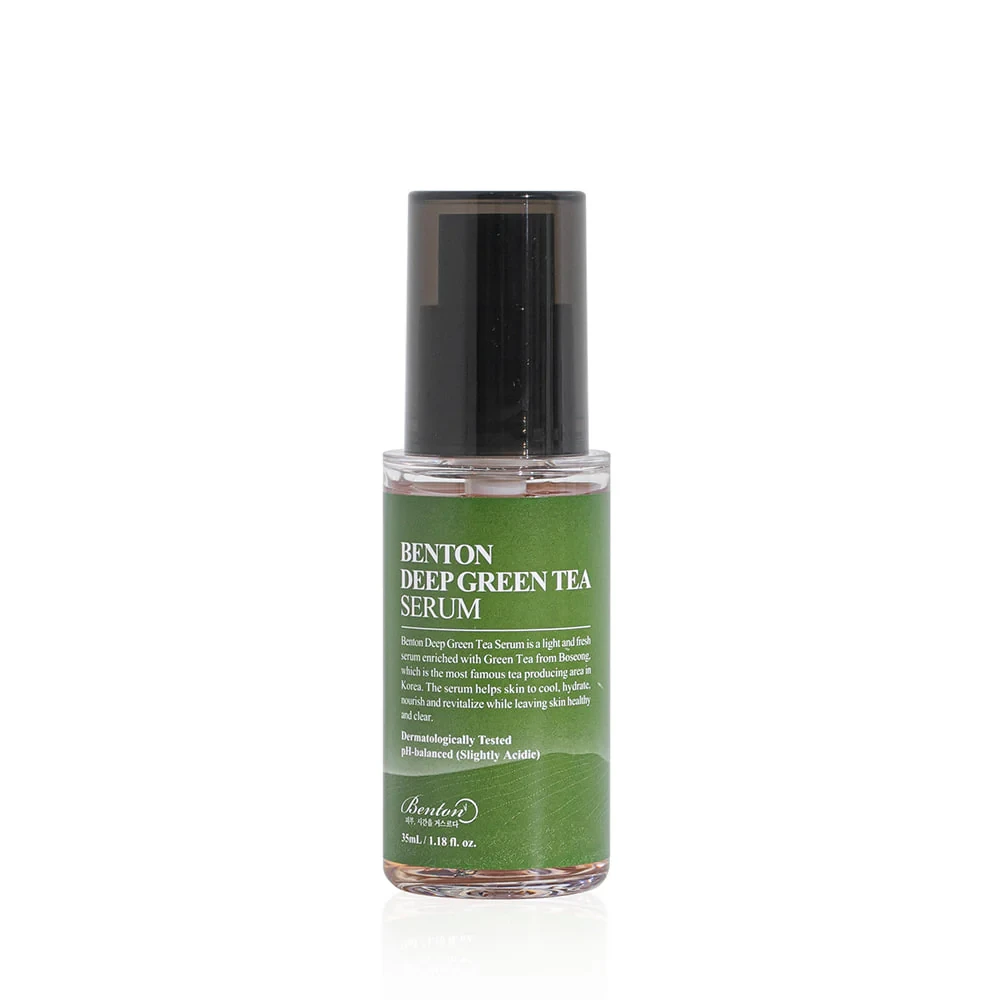 Benton Deep Green Tea Serum 35ml bottle with green tea extract
